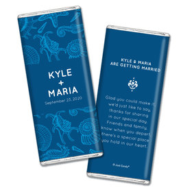 Personalized Chocolate Bar Wrappers Ocean Animals Wedding Favors
