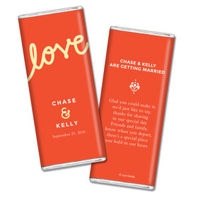 Personalized Chocolate Bar Script Love Wedding Favors