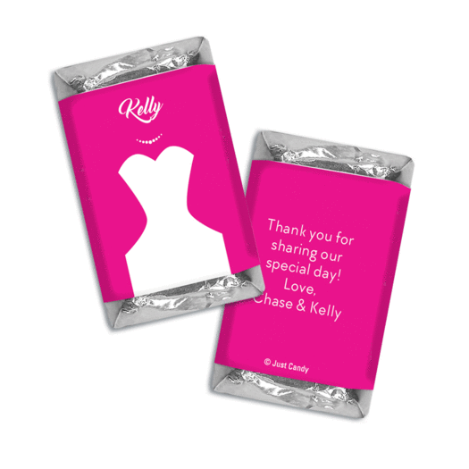 Personalized Hershey's Miniatures Bride's Dress Wedding Favors