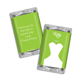 Personalized Hershey's Miniatures Wrappers Bride's Dress Wedding Favors