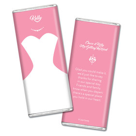 Personalized Chocolate Bar Bride's Dress Wedding Favors