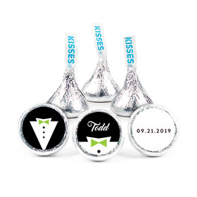 Personalized 3/4" Sticker Groom's Tuxedo Wedding Favors