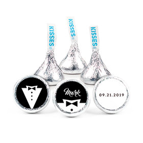Personalized 3/4" Sticker Groom's Tuxedo Wedding Favors