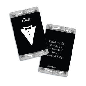 Personalized Hershey's Miniatures Groom's Tuxedo Wedding Favors