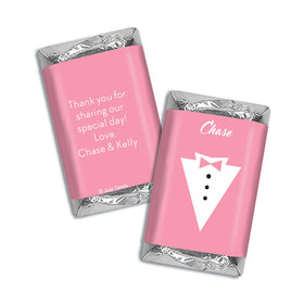 Personalized Hershey's Miniatures Wrappers Groom's Tuxedo Wedding Favors