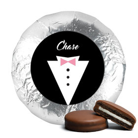 Personalized Wedding Groom's Tuxedo Milk Chocolate Covered Oreo Cookies