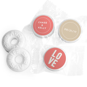 Personalized Mints Bold Love Wedding Favors