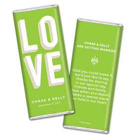 Personalized Chocolate Bar Bold Love Wedding Favors