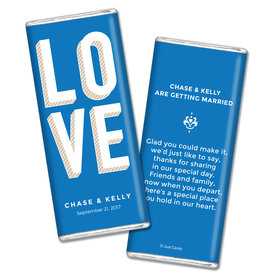 Personalized Chocolate Bar Bold Love Wedding Favors