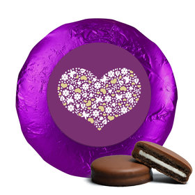 Wedding Heart of Life Milk Chocolate Covered Oreo Cookies with Purple Foil