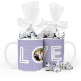 Personalized Wedding XOXO 11oz Mug with Hershey's Kisses