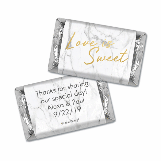 Personalized Wedding Hershey's Miniatures Love is Sweet Marble