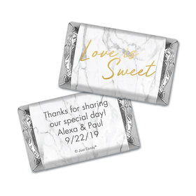 Personalized Wedding Hershey's Miniatures Wrappers Love is Sweet Marble