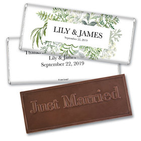 Personalized Wedding Botanical Love Embossed Chocolate Bar