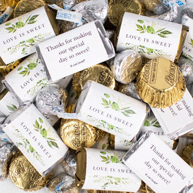Wedding Botanical Greenery Mix Hershey's Miniatures, Kisses, and Reese's Peanut Butter Cups