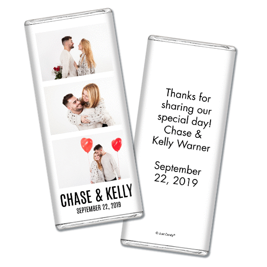 Personalized Wedding Sweet Photobooth Chocolate Bar & Wrapper
