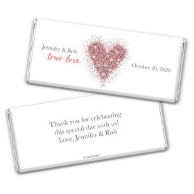 Personalized Wedding True Love Sparkles Chocolate Bar Wrappers Only