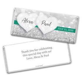 Personalized Wedding Glitz & Glam Chocolate Bar & Wrapper