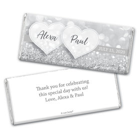 Personalized Wedding Glitz & Glam Chocolate Bar & Wrapper