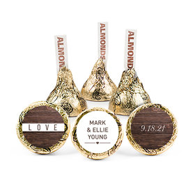 Personalized Wedding Rustic Love Hershey's Kisses - pack of 50