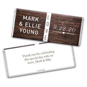 Personalized Wedding Rustic Love Chocolate Bar Wrappers Only