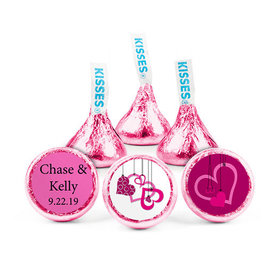 Personalized Wedding Hanging Hearts Hershey's Kisses - pack of 50