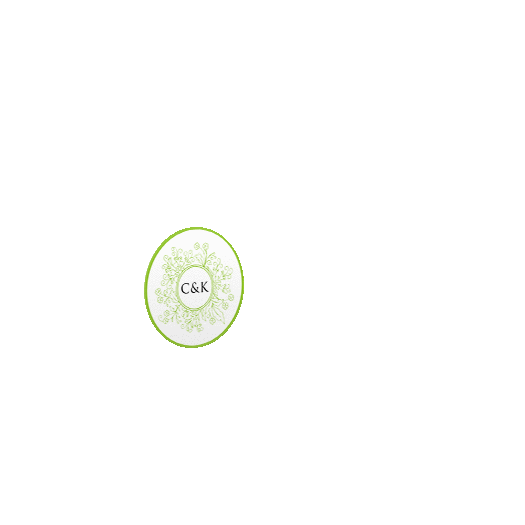 Personalized Wedding Monogram Flower Seal 1.25" Sticker for Mini Round Tin