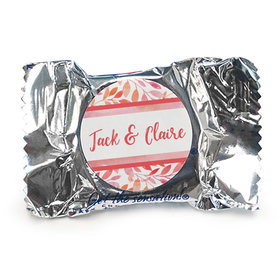 Personalized Wedding Lovely Leaves York Peppermint Patties