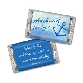 Personalized Wedding Anchored in Love Hershey's Miniatures Wrappers Only
