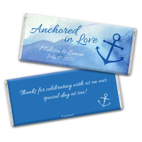 Personalized Wedding Anchored in Love Chocolate Bar & Wrapper
