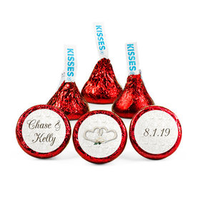Personalized Wedding Two Hearts Hershey's Kisses - pack of 50