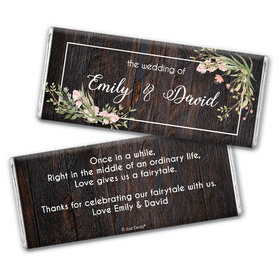 Personalized Wedding Rustic Romance Chocolate Bar & Wrapper