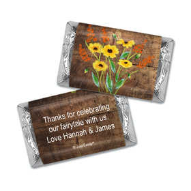 Personalized Wedding Painted Flowers Hershey's Miniatures