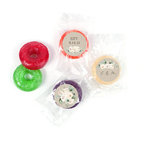 Personalized Wedding Precious Peonies LifeSavers 5 Flavor Hard Candy