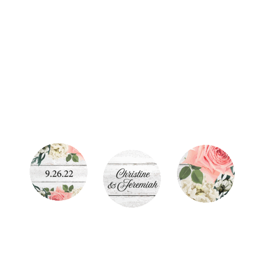 Personalized Wedding Elegant Arrangement 3/4" Stickers for Hershey's Kisses
