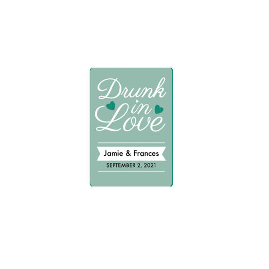Personalized Wedding Sticker for Strawberry Daiquiri Drink Mix