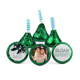 Personalized Wedding Contemporary Foliage Hershey's Kisses - pack of 50