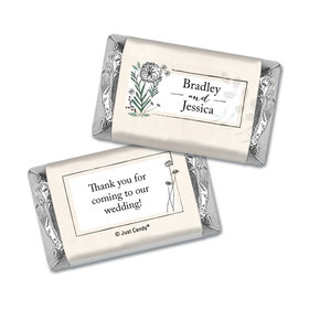 Personalized Wedding Romantic Flora Hershey's Miniatures Wrappers Only