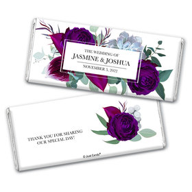 Personalized Wedding Elegant Botanicals Chocolate Bar Wrappers