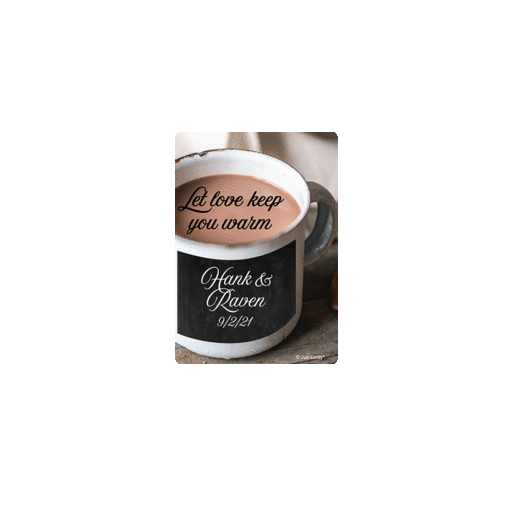 Personalized Wedding Sticker for Hot Cocoa Drink Mix