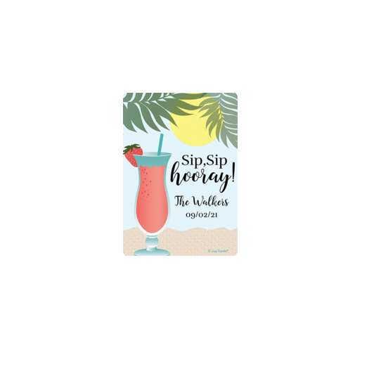 Personalized Wedding Sticker for Margarita Drink Mix