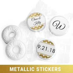 Personalized Metallic Wedding Polka Dots Life Savers Mints (300 Pack)