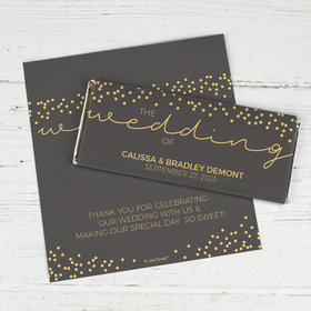 Personalized The Golden Wedding Chocolate Bar Wrappers Only
