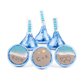Personalized Wedding Love You Sand Hershey's Kisses - pack of 50