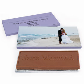 Deluxe Personalized Wedding Full Photo Chocolate Bar in Gift Box