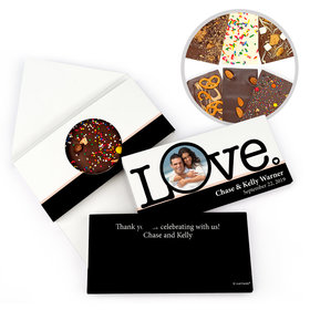 Personalized Wedding Big Love Photo Cameo Gourmet Infused Belgian Chocolate Bars (3.5oz)