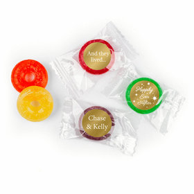 Personalized Metallic Wedding Happily Ever After Life Savers 5 Flavor Hard Candy