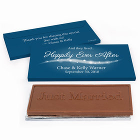 Deluxe Personalized Wedding "Happily Ever After" Chocolate Bar in Gift Box