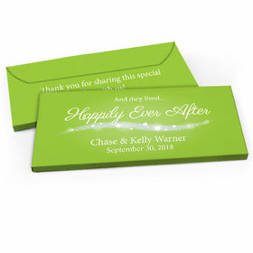 Deluxe Personalized Wedding "Happily Ever After" Candy Bar Favor Box