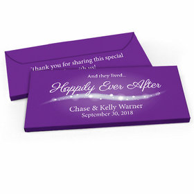 Deluxe Personalized Wedding "Happily Ever After" Candy Bar Favor Box
